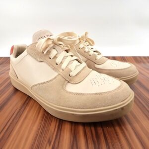 Cole Haan Mens Beige Suede‎ Leather Lace Up Sneakers Shoes Size 10 1/2 M